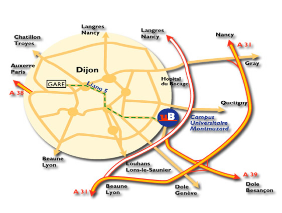 plan simplifié de Dijon